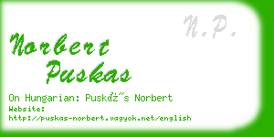 norbert puskas business card